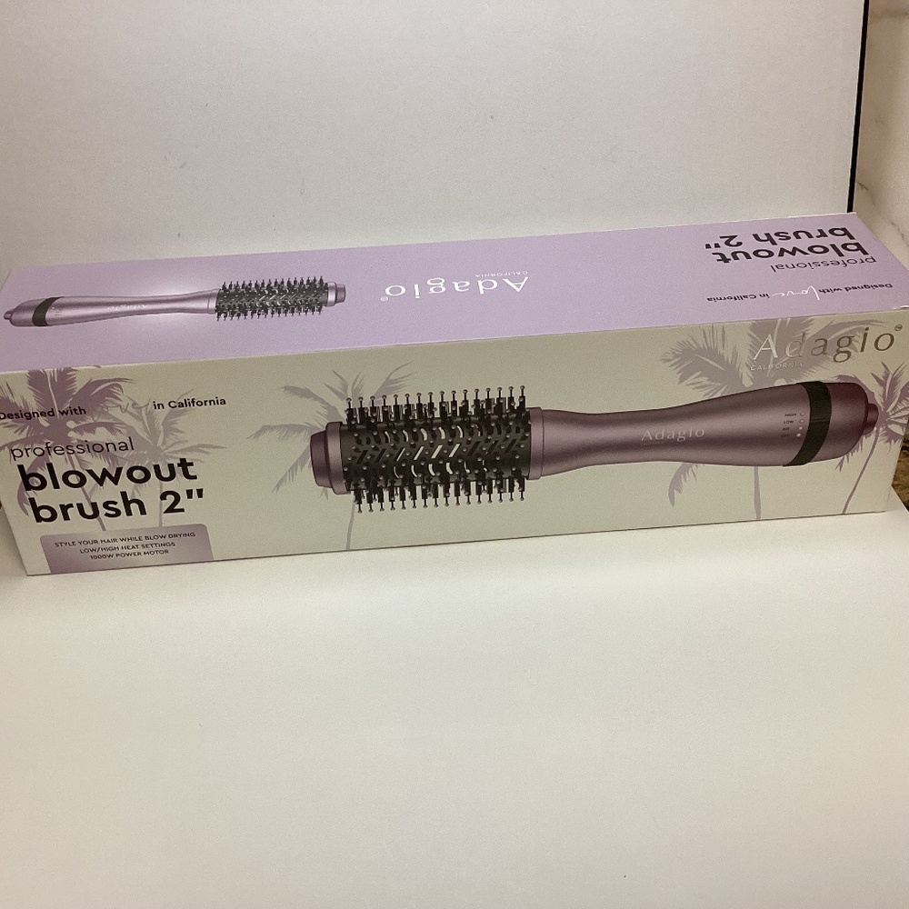 Adagio Professional Blowout Brush 2”.  Color: Purple New